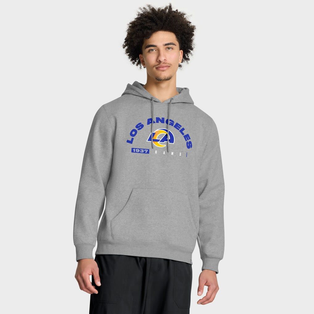 Men 2026 NFL Los Angeles Rams Grey Hoodie hooded style 01